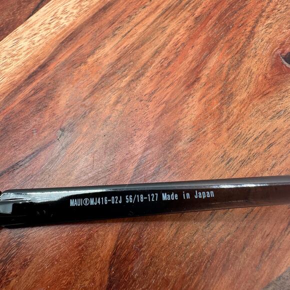 NWOB Maui Jim Polarized Sunglasses Pipiwai Trail Black Gloss Mirror MJ416 02J - Picture 7 of 9